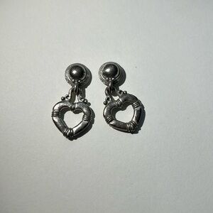 Vintage silver heart earrings